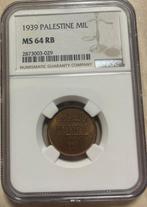 Brits Mandaatgebied Palestina. 1 Mil 1939 NGC MS64 RB