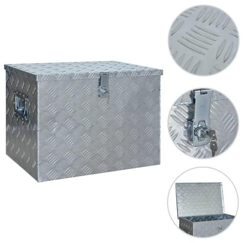 vidaXL Aluminium kist 610x430x455 mm zilverkleurig, Doe-het-zelf en Verbouw, Gereedschapskisten, Nieuw, Verzenden