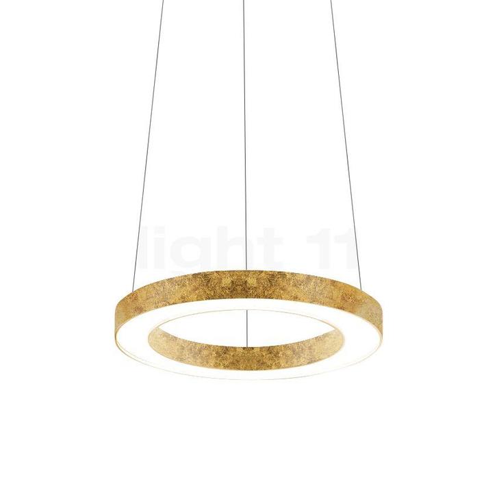 Panzeri Silver Ring Hanglamp LED, goud - 78 cm (Hanglampen), Huis en Inrichting, Lampen | Hanglampen, Nieuw, Verzenden