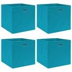 vidaXL Opbergboxen 4 st 32x32x32 cm stof babyblauw, Huis en Inrichting, Verzenden, Nieuw