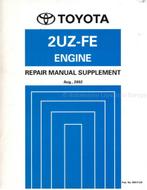 2002 TOYOTA LAND CRUISER 2UZ-FE MOTOR (SUPPLEMENT), Auto diversen, Handleidingen en Instructieboekjes