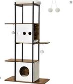Kattenkrabpaal met 4 Niveaus – Grotten, Platform en Krabmat, Dieren en Toebehoren, Verzenden, Nieuw