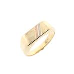 Tricolor gouden zegelring | Heren (vintage heren ring), Sieraden, Tassen en Uiterlijk, Ringen, Gebruikt, Overige kleuren, 19 tot 20