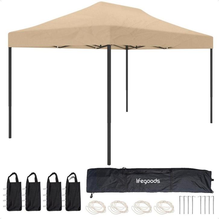 2dekans | LifeGoods - Partytent - Paviljoen - 3,0 x 4,5 m -, Tuin en Terras, Partytenten, Zo goed als nieuw, Ophalen of Verzenden