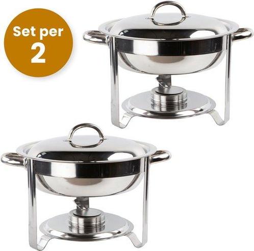 Chafing Dish rond 4.5L per 2 (Diverse artikelen, Merken), Kinderen en Baby's, Speelgoed | Actiefiguren, Nieuw, Ophalen of Verzenden