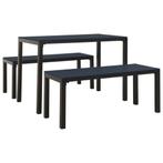 Tuinset HKC Zwart | Tweedekansje | Design Tuinset | OP = OP, Tuin en Terras, Tuinsets en Loungesets, 2 zitplaatsen, Overige materialen