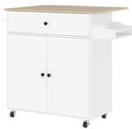 Keukeneiland met Wielen & Klapblad – 106×42×87 cm, Huis en Inrichting, Keuken | Keukenelementen, Verzenden, Nieuw