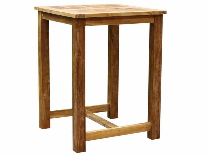 Bartafel 80x80xH105 cm teak, Tuin en Terras, Tuintafels, Nieuw, Ophalen of Verzenden