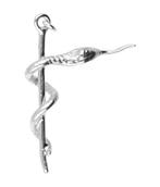 Zilveren Esculaap ketting hanger, Sieraden, Tassen en Uiterlijk, Verzenden, Nieuw