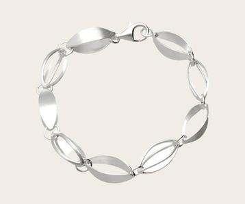 Zilveren design armband Open mind mat-glans 19 cm beschikbaar voor biedingen