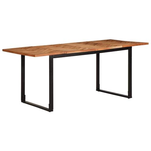 vidaXL Eettafel 180x90x75 cm massief acaciahout, Huis en Inrichting, Tafels | Eettafels, Nieuw, Verzenden
