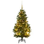 vidaXL Kunstkerstboom met scharnieren 150 LEDs en, Diversen, Kerst, Nieuw, Verzenden