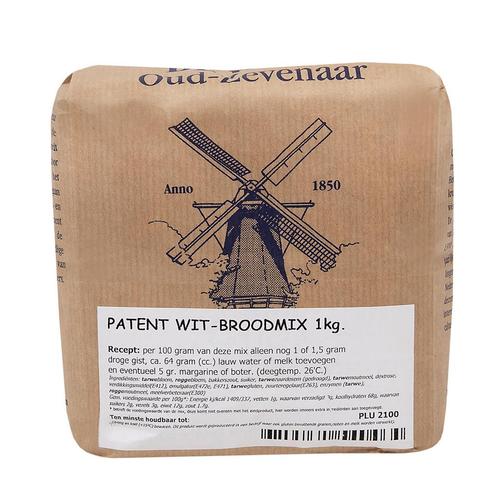 Molen de Hoop Patent Wit-broodmix 1kg, Hobby en Vrije tijd, Taarten en Cupcakes maken, Nieuw, Verzenden
