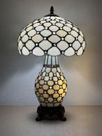 Tiffany tafellamp Studio style Elegant Pearl Amber met 2