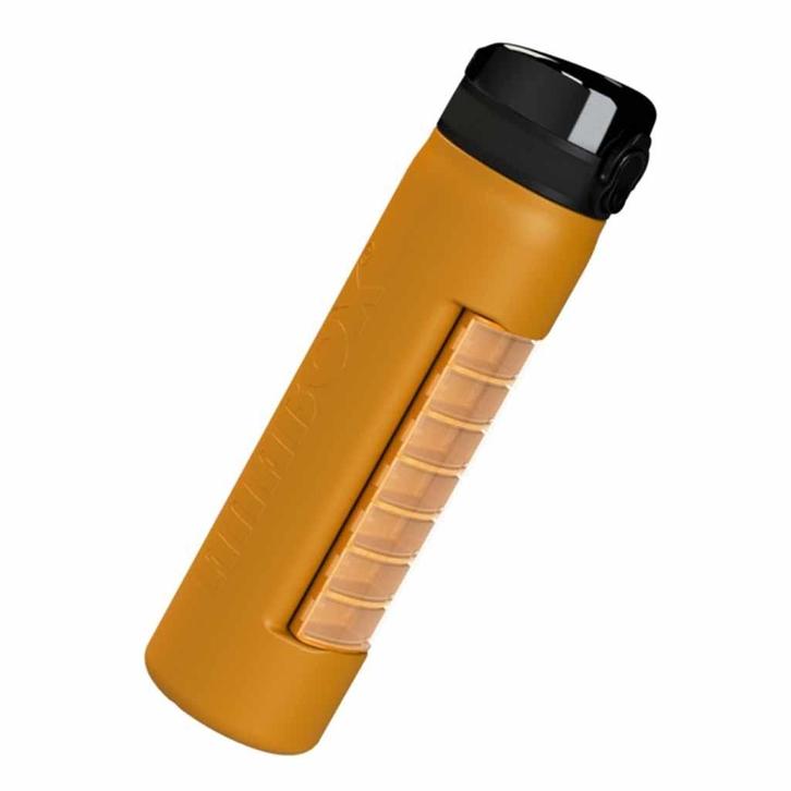 2Go drinkfles met medicijndoosje | Kies uw kleur : Geel | An, Diversen, Verpleegmiddelen, Ophalen of Verzenden