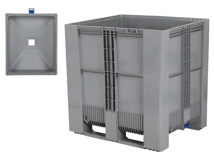 XL kunststof palletbox - 1200 x 1000 mm - met trechterbodem, Diversen, Overige Diversen, Nieuw, Ophalen of Verzenden