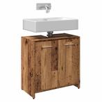 vidaXL Wastafelkast 60x33x60 cm bewerkt hout oud houtkleurig, Huis en Inrichting, Verzenden, Nieuw, Minder dan 100 cm