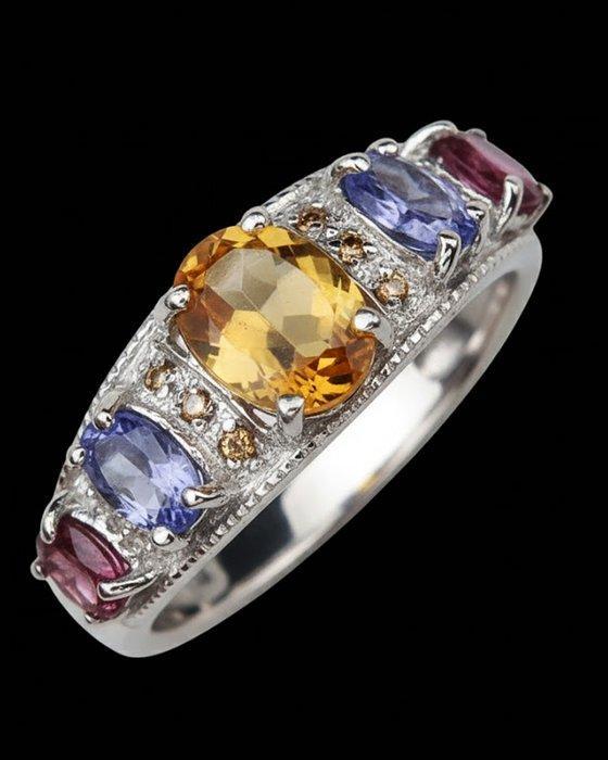 Tanzaniet - Zilver, De Koninklijke Alliantie Ring (Citrien,, Antiek en Kunst, Antiek | Boeken en Bijbels