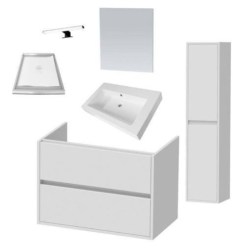 Badkamermeubelset NEXXT 80cm Hoogglans Wit, Doe-het-zelf en Verbouw, Sanitair, Bad, Nieuw, Ophalen of Verzenden