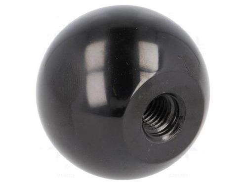 Kogelknop Ø 32mm - M6 - 14.5mm - DIN 319 - Zwart glans, Doe-het-zelf en Verbouw, Overige Doe-het-zelf en Verbouw, Nieuw, Ophalen of Verzenden