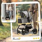 TRUUSK Hondenbuggy 2-in-1 Opvouwbaar Met Remmen En Netvenste, Verzenden, Nieuw