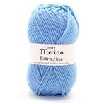 DROPS Merino Extra Fine Uni Colour - 19 droomblauw - Wol G, Hobby en Vrije tijd, Ophalen of Verzenden, Nieuw