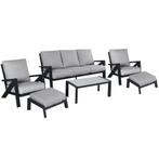 Fortaleza stoel bank loungeset 6 delig antraciet aluminium, Tuin en Terras, Ophalen of Verzenden, Nieuw, Aluminium