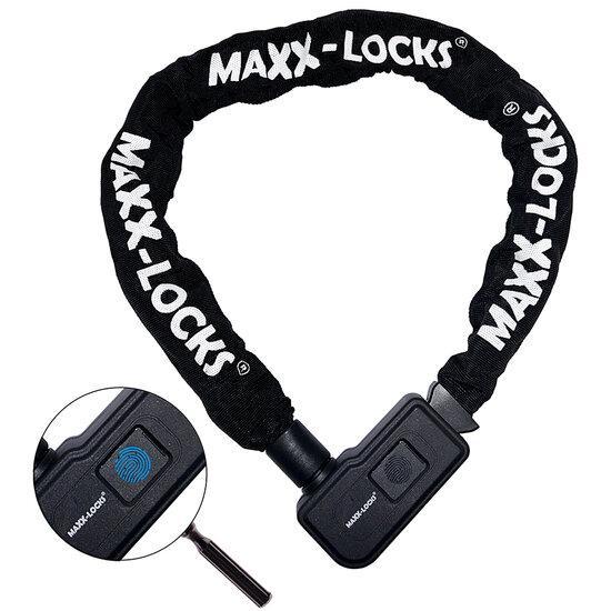 Fietsslot met Vingerscan Maxx-Locks Foxton 90cm - Zwart, Fietsen en Brommers, Fietsaccessoires | Fietssloten, Verzenden