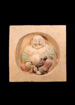 Oud-Chinees Keramiek Tegel met lachende Boeddha (Zonder