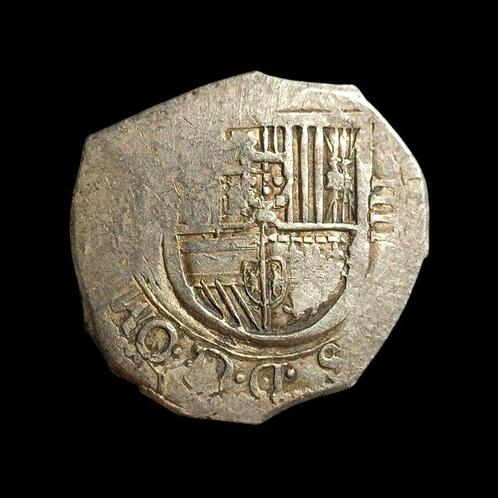 Spanje. Felipe II. 4 Reales (1598?). Sevilla B. Tipo OMNIVM., Postzegels en Munten, Munten | Europa | Niet-Euromunten