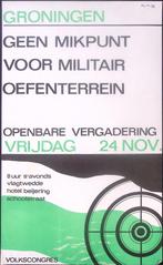 Vergadering over militaire oefeningen in Groningen op poster, Verzenden, Nieuw, Overige onderwerpen, Met lijst