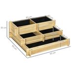 TRUUSK Verhoogd Houten Bloembed 93x93x35cm Weerbestendig 3-T, Verzenden, Nieuw