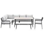 Garden Impressions Tineo lounge dining set 7-delig - donker, Verzenden, Nieuw