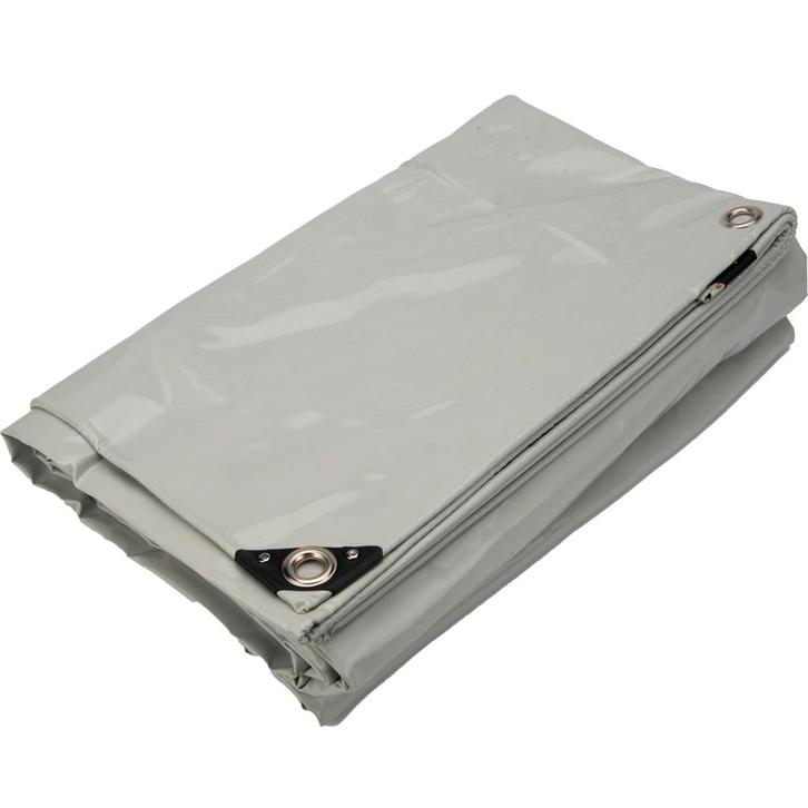 8x12 Afdekzeil PVC 650gr - Lichtgrijs 7035 - zeilringen iede, Doe-het-zelf en Verbouw, Zeil en Folie, Nieuw, 15 m² of meer, Ophalen of Verzenden