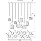 LED Hanglamp - Hangverlichting - Trion Pala - 8x Lichtpunten, Huis en Inrichting, Lampen | Hanglampen, Ophalen of Verzenden, Nieuw