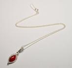 Zonder Minimumprijs - Halsketting 925 Zilver Koraal -, Sieraden, Tassen en Uiterlijk, Kettingen, Nieuw