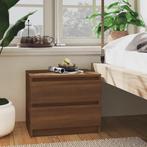 vidaXL Nachtkastje 50x39x43,5 cm bewerkt hout bruin, Huis en Inrichting, Minder dan 45 cm, Verzenden, Nieuw, Minder dan 55 cm