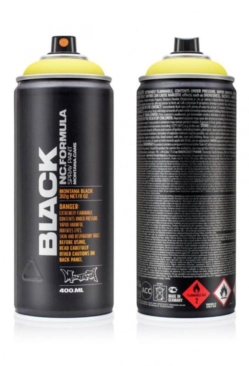 Montana Black BLKTR1000 True Yellow 400 ml, Doe-het-zelf en Verbouw, Verf, Beits en Lak, Nieuw, Ophalen of Verzenden