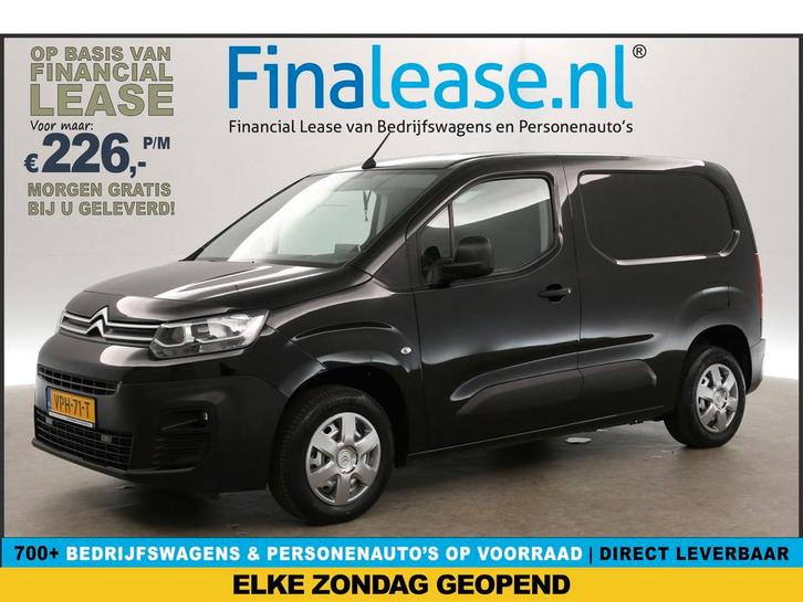 Citroën Berlingo 1.5 BlueHDI L1H1 Airco Cruise Carplay, Auto's, Bestelauto's, Lease, Handgeschakeld, Diesel, Citroën, Zwart, Verzenden
