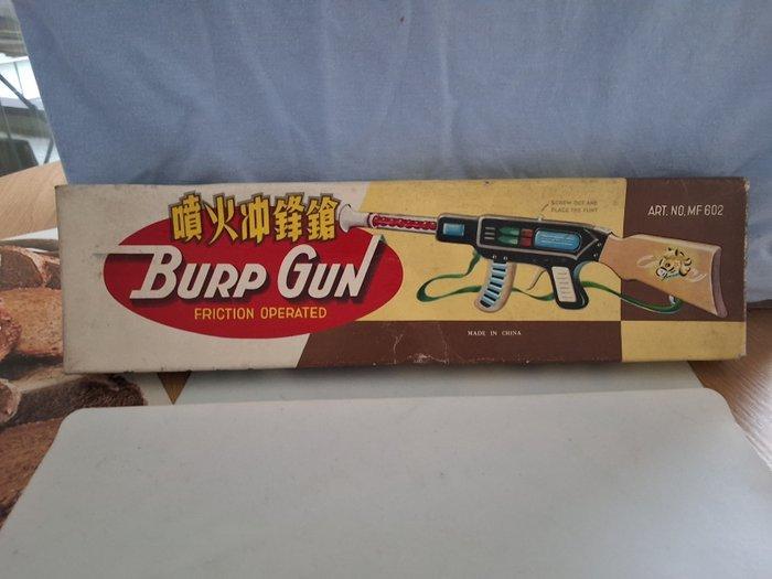 MF China - Blikken speelgoed - Burp Gun, Boxed - 1970-1980 -, Antiek en Kunst, Antiek | Speelgoed