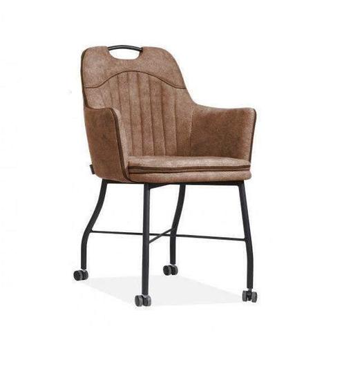 Eetkamerstoel Floria - eetkamerstoelen - Cognac, Huis en Inrichting, Stoelen, Bruin, Nieuw, Overige materialen