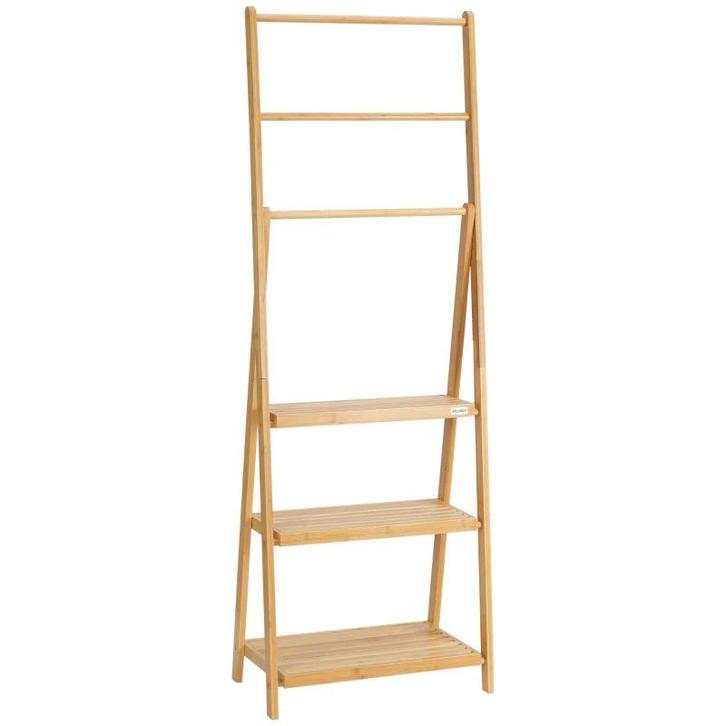 TRUUSK Bamboe Handdoekladder Met Planken - 3 Handdoekhouders, Huis en Inrichting, Stoffering | Behang, Verzenden