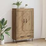 vidaXL Highboard Artisan Eiken 69,5 x 31 x 115 cm Bewerkt, Huis en Inrichting, Kasten | Buffetkasten, Minder dan 50 cm, Verzenden