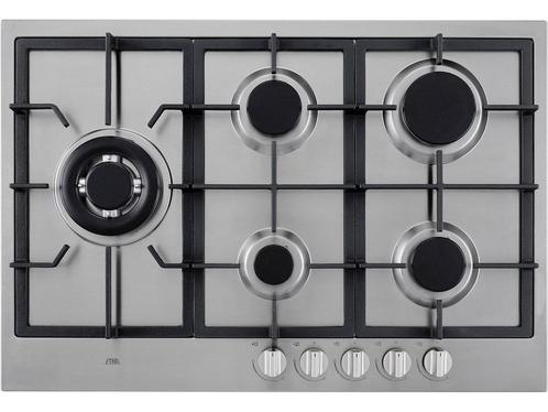 ETNA KG875RVSA - Gaskookplaat - 5 pits met wokbrander - RVS, Huis en Inrichting, Woonaccessoires | Overige, Zo goed als nieuw