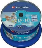 Verbatim | CD-R | 700 MB | AZO | Inkjet Printable | 50 Stuks, Nieuw, Verzenden