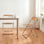 Klapstoel set van 4 Pornainen 74x46x47 cm oranje transparant, Verzenden, Nieuw