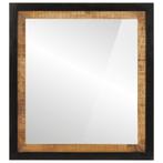 vidaXL Badkamerspiegel 55x1x60 cm glas en massief mangohout, Verzenden, Nieuw, Minder dan 100 cm
