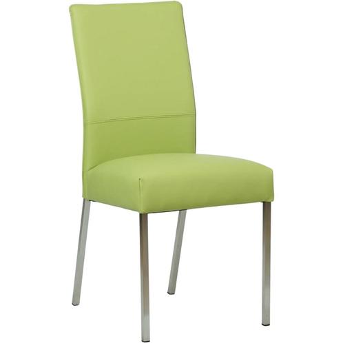 Leren eetkamerstoel Real - Toledo Lime (felgroen) - Poten, Huis en Inrichting, Stoelen, Eén, Nieuw, Leer, Ophalen of Verzenden