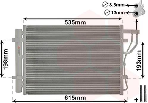 LUCHTCONDENSATOR VOOR HYUNDAI IX20 JC 2010-2019 976061P000, Auto-onderdelen, Airco en Verwarming, Nieuw, Ophalen of Verzenden
