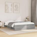 vidaXL Bedframe zonder matras 160x200 cm spaanplaat grijs, Verzenden, 200 cm, Grijs, 160 cm